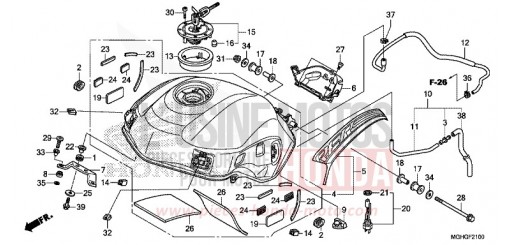 RESERVOIR A CARBURANT VFR1200XDG de 2016